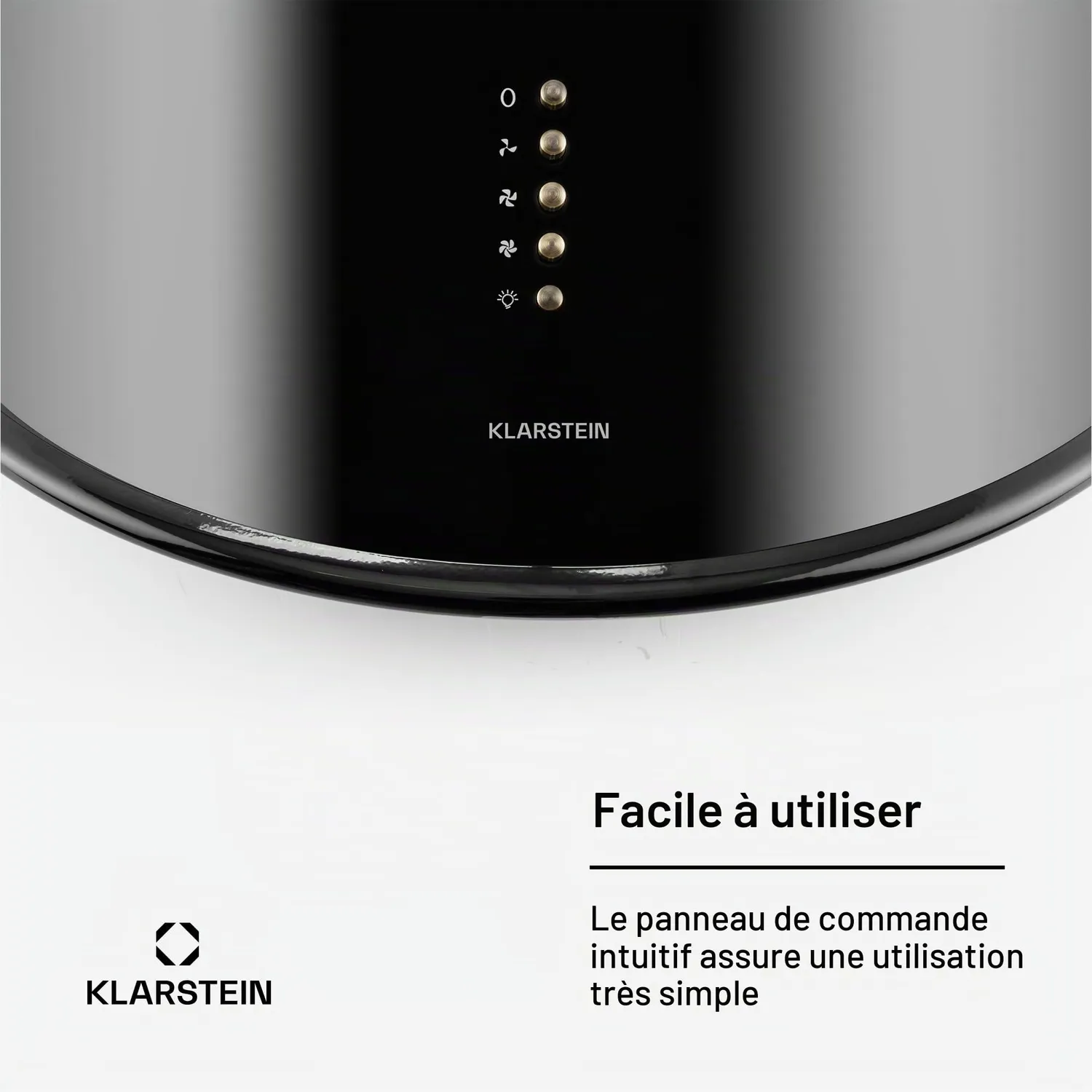 Klarstein Lumio Neo hotte murale 60 cm noir 610 m3/h