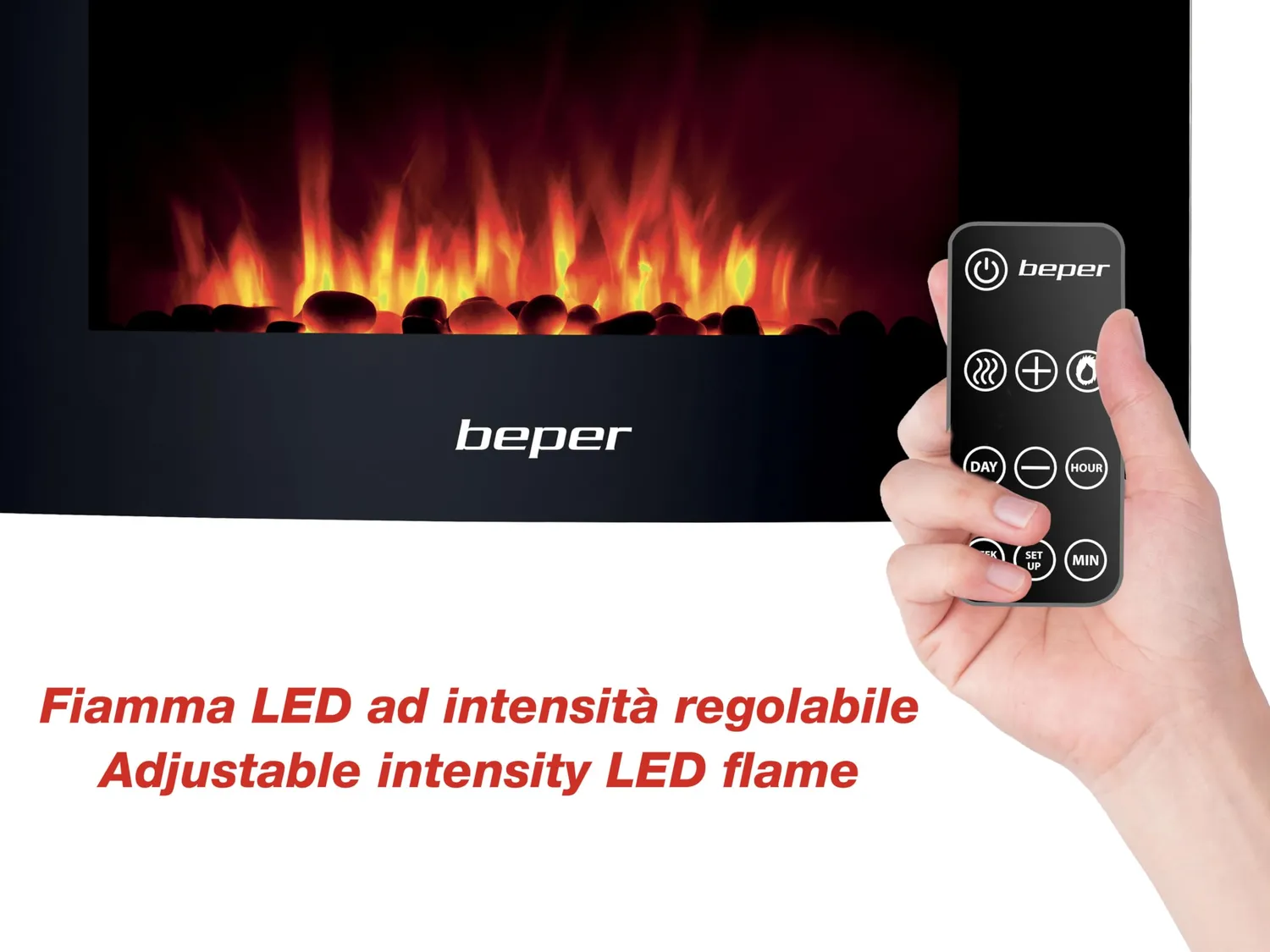 Beper RI.503 cheminée électrique murale effet flamme