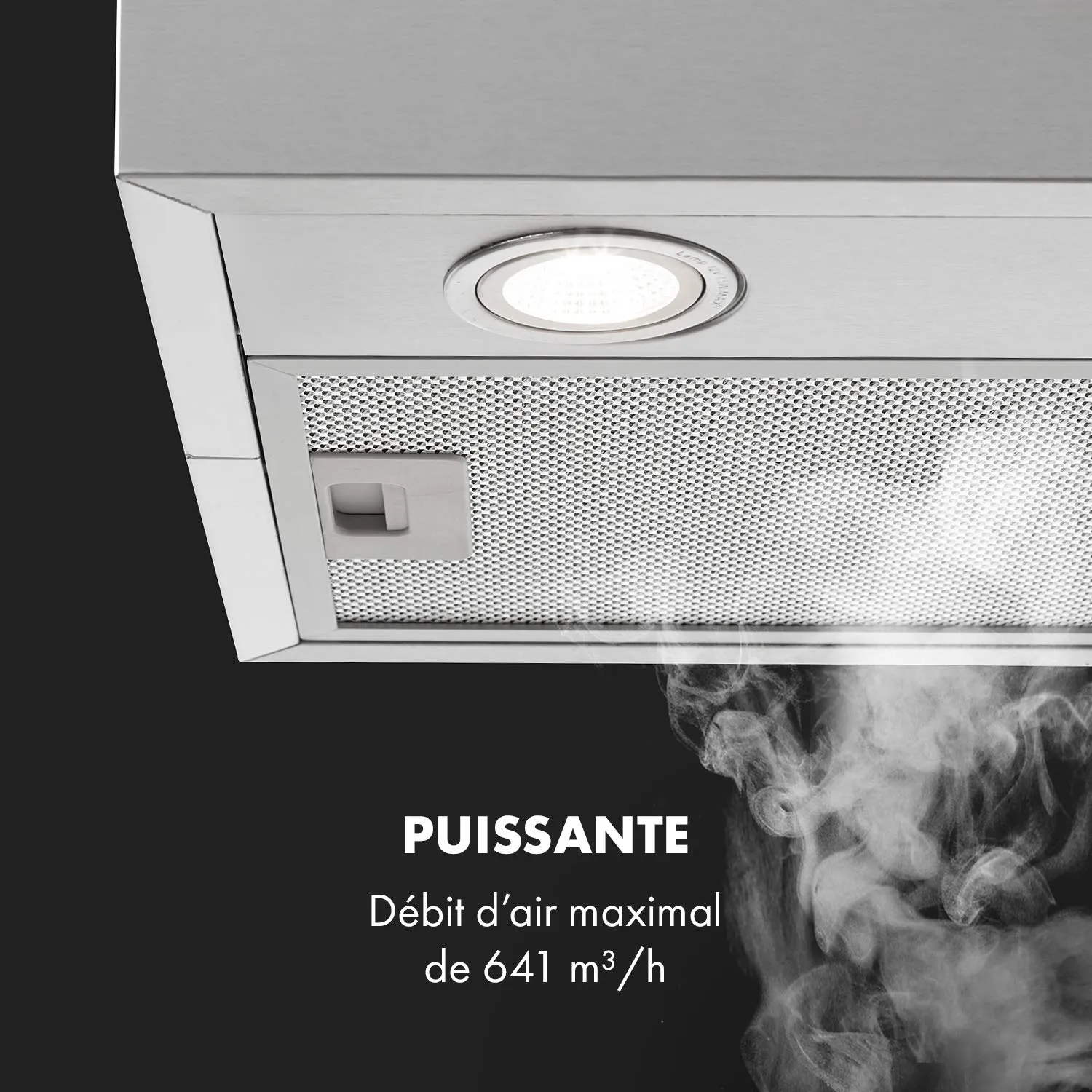 Klarstein Structura hotte ilot inox 641 m3/h