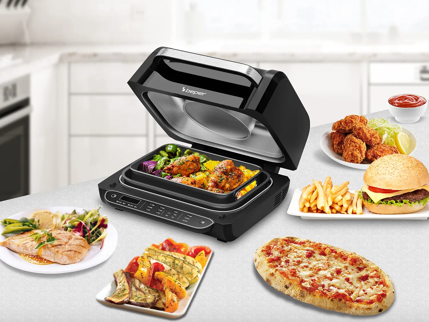 Beper Cucinotto P101FRI080 friteuse air chaud 8-en-1