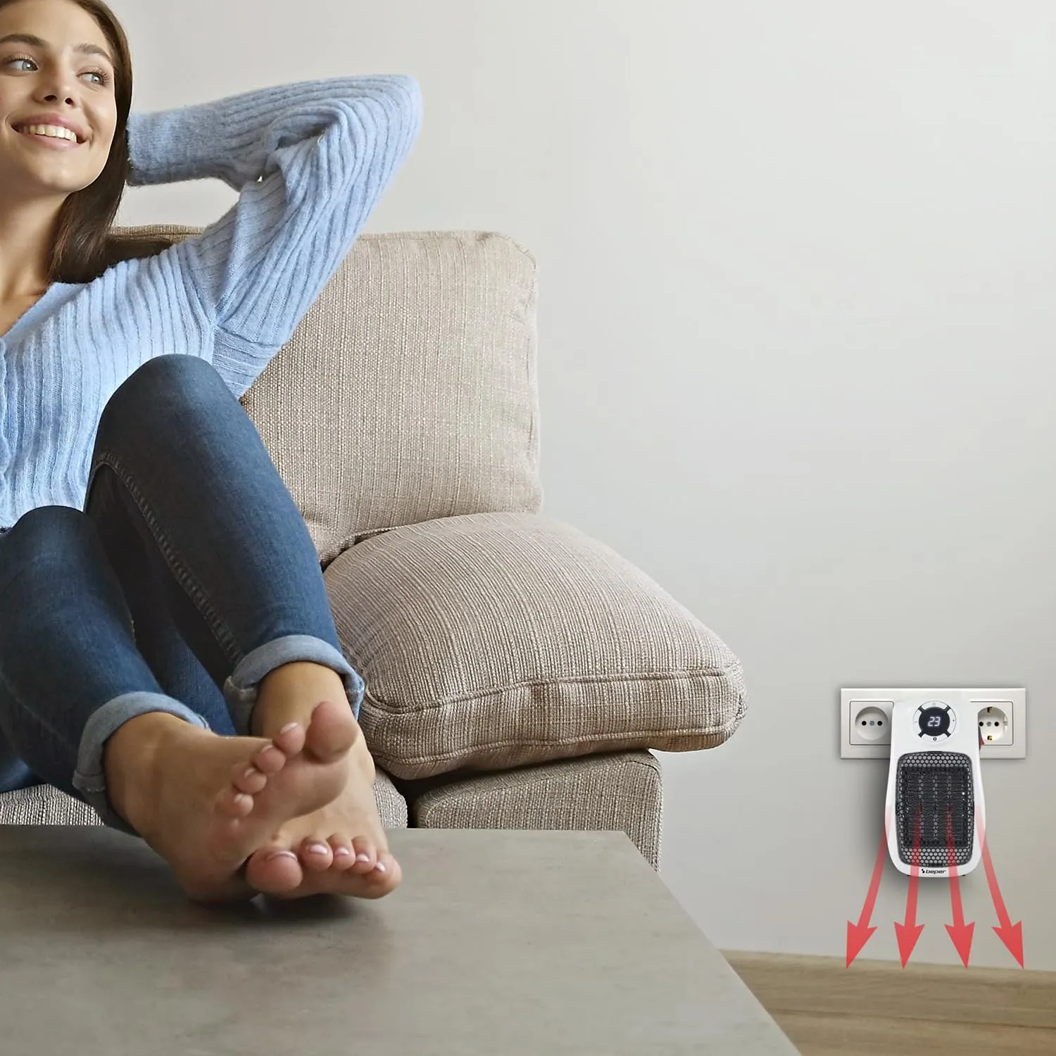 Beper P203TER350 mini radiateur soufflant 500W céramique