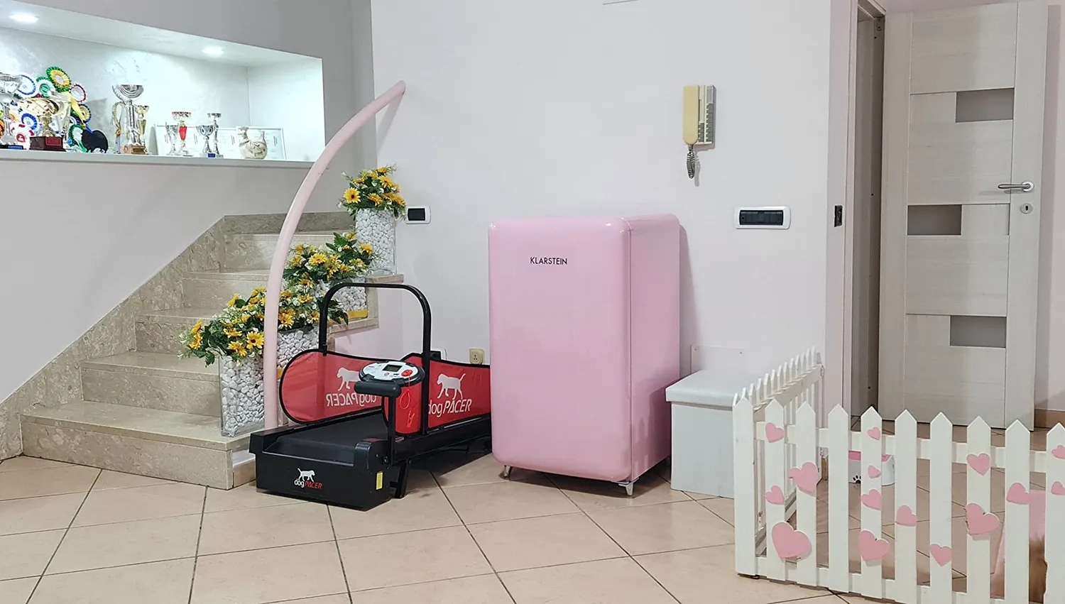 Klarstein Pop Art mini frigo rétro 121 L rose