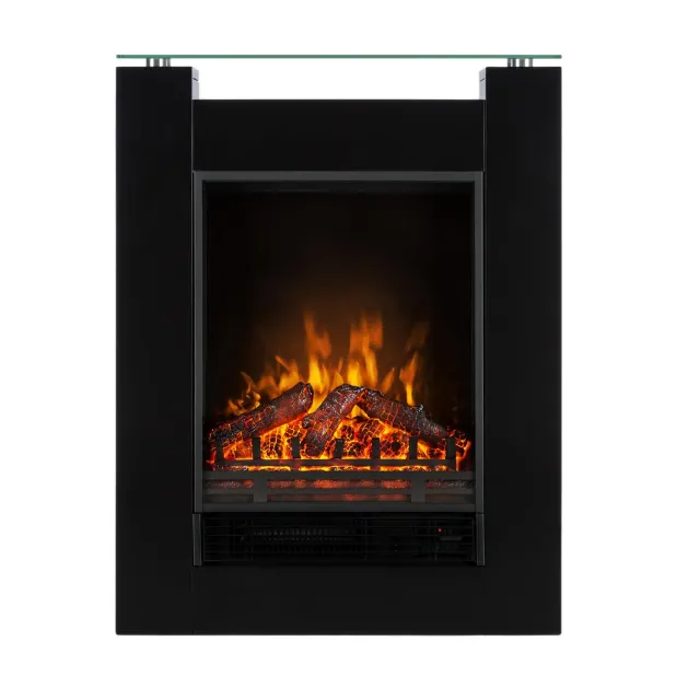 Klarstein cheminée électrique décorative noire 1800W LED