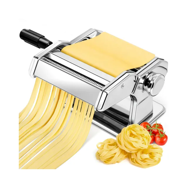 YASHE Machine à Pâtes Manuelle Inox 7 Épaisseurs Fettuccine