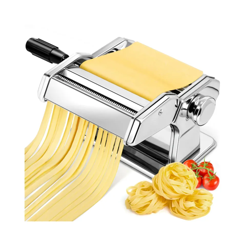 YASHE Machine à Pâtes Manuelle Inox 7 Épaisseurs Fettuccine