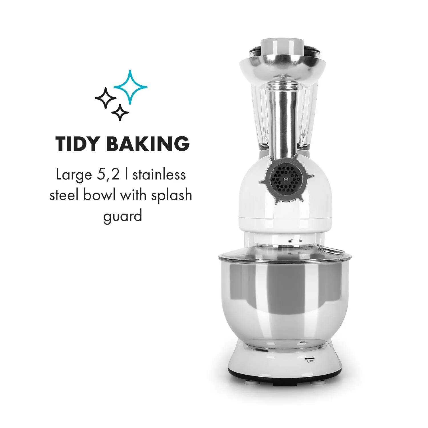 Klarstein Lucia Bianca robot de cuisine 5L blanc 1200W