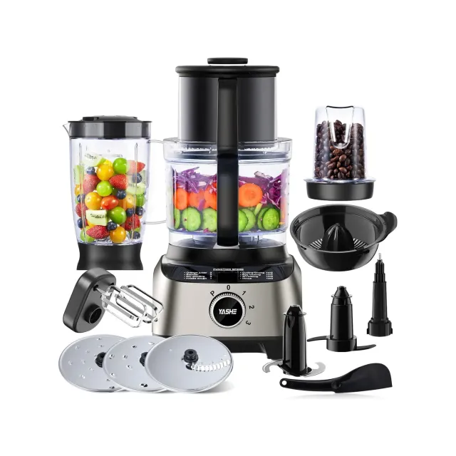 YASHE Robot Cuisine Multifonctions 11 en 1 Bol 2,5 L 1300 W