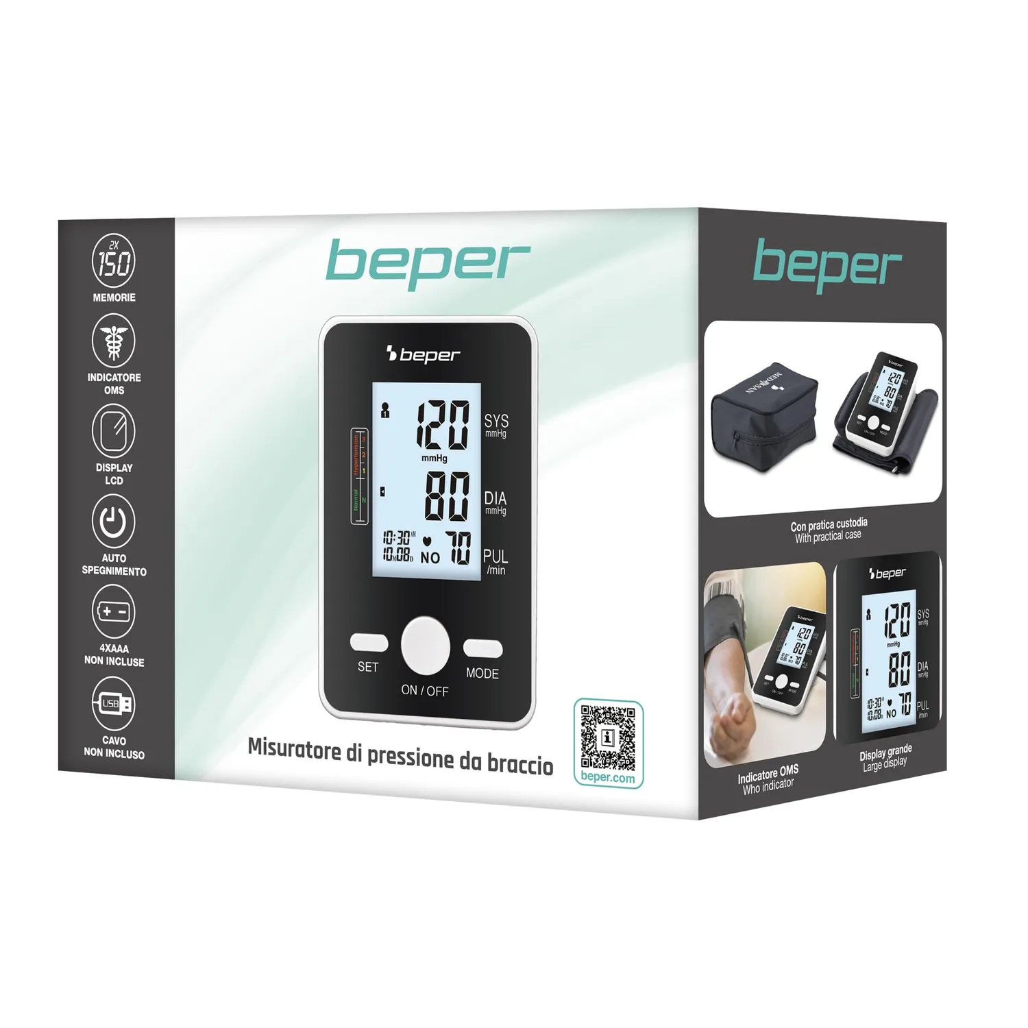 Beper P303MED100 tensiomètre bras électronique 150 mémoires