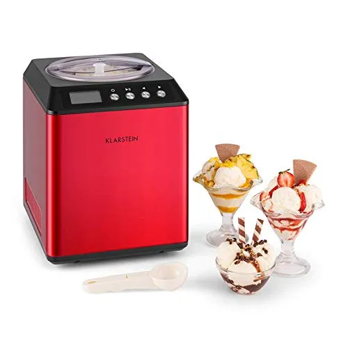 Klarstein Vanilla Sky sorbetière 2 L rouge à compresseur