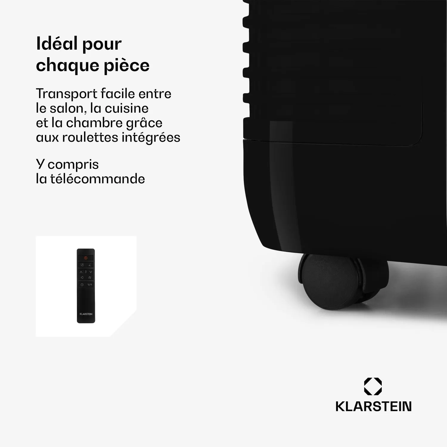 Klarstein 12000 BTU climatiseur mobile 3 en 1 silencieux