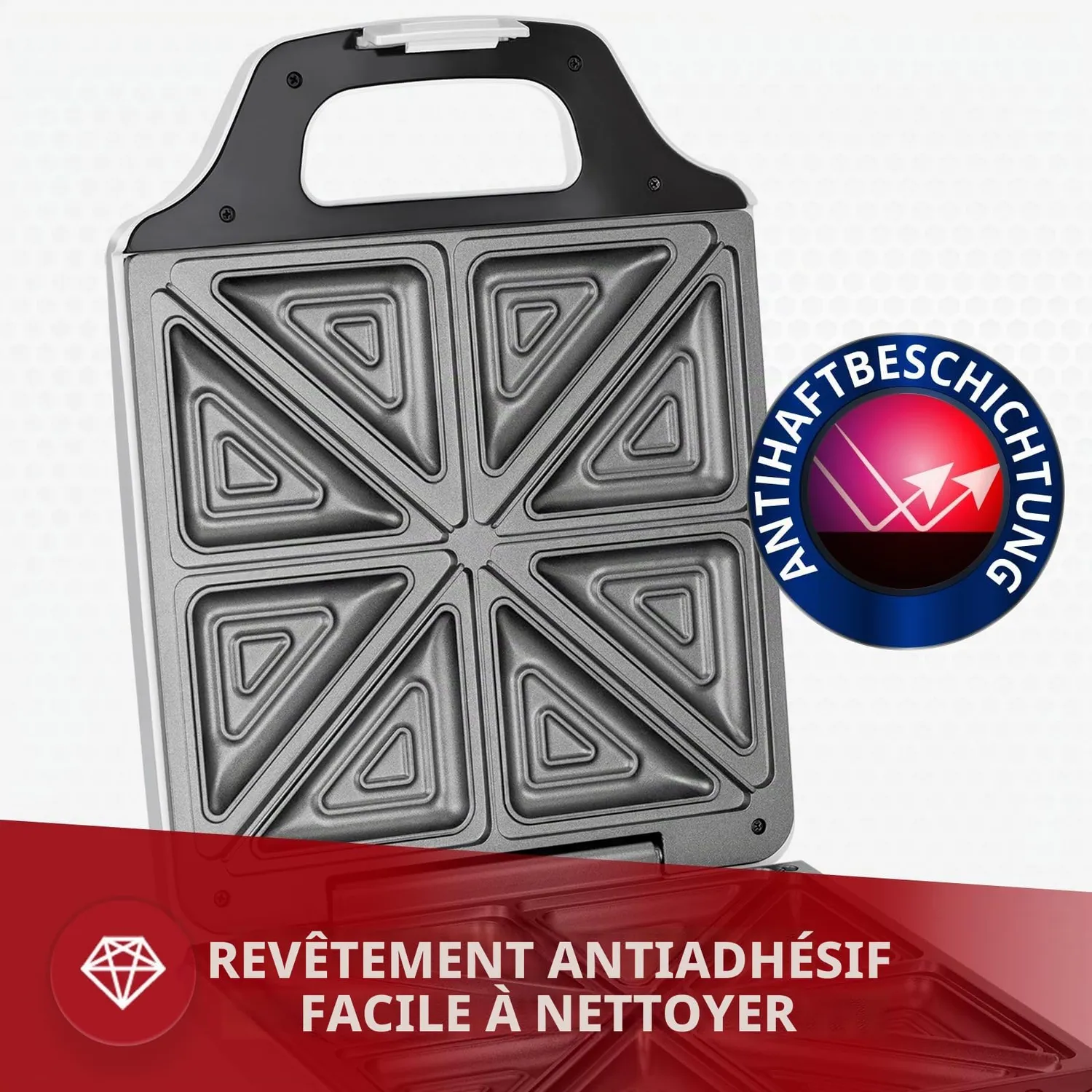 MPM MOP-35 Croque-Monsieur Blanc 1600W 4pcs