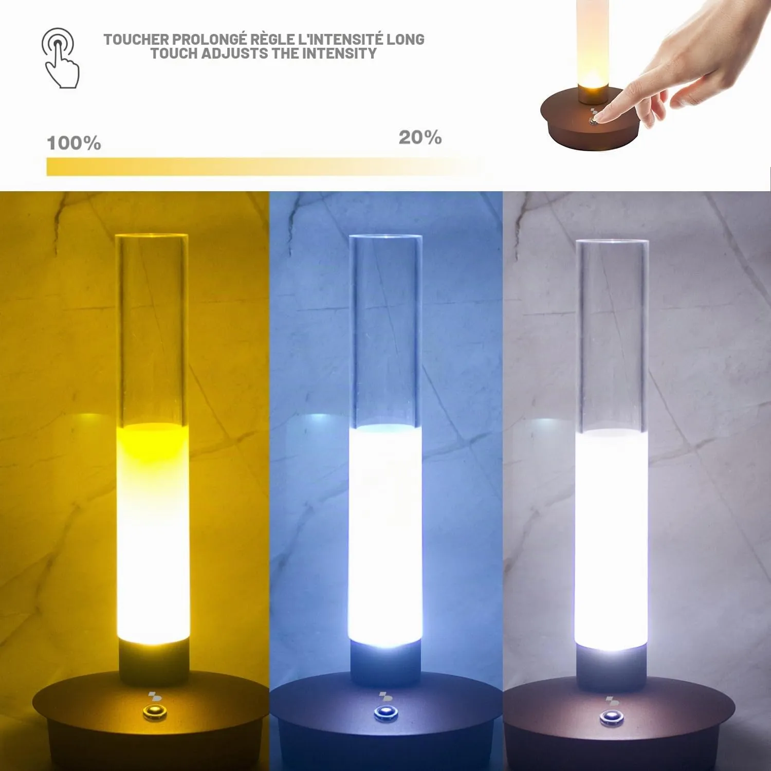 Beper Flora P207ILI550 lampe de table vase lumineux tactile