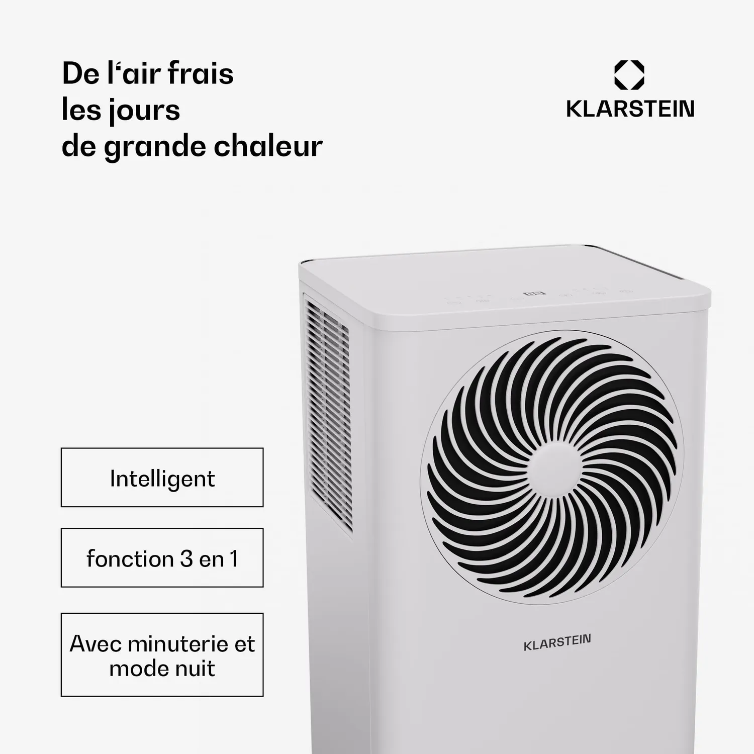 Klarstein Aero Ring climatiseur mobile 7000 BTU blanc 25 m²