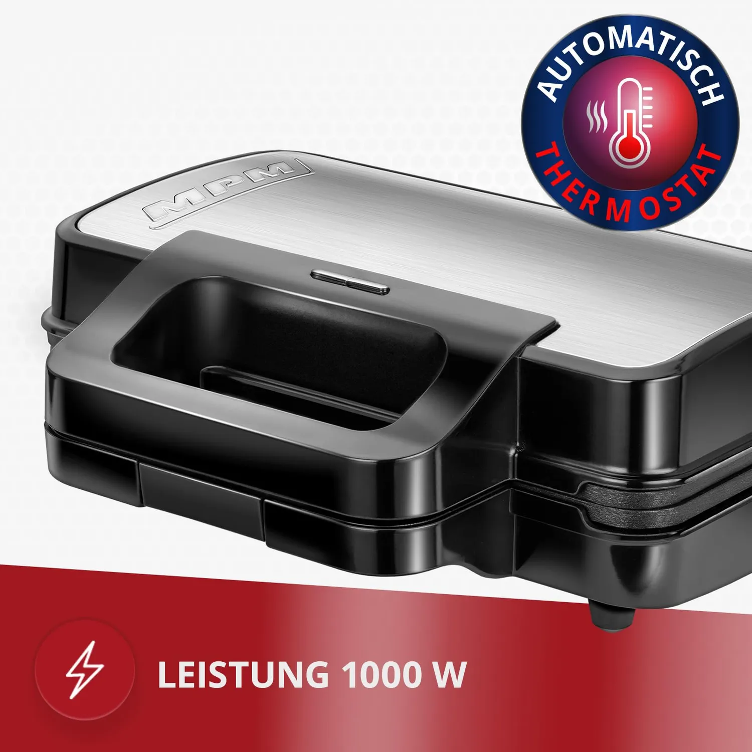 MPM MOP-43M appareil à sandwichs 3 en 1 1000 W