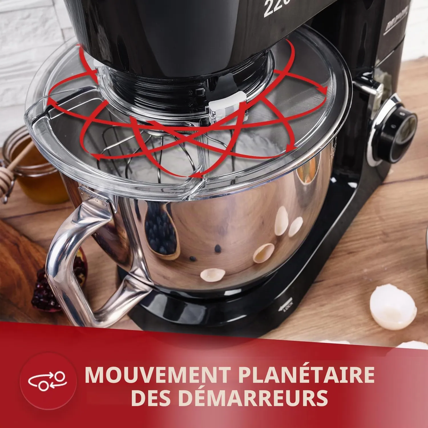 MPM MRK-19 robot pâtissier 6,5L 2200W max