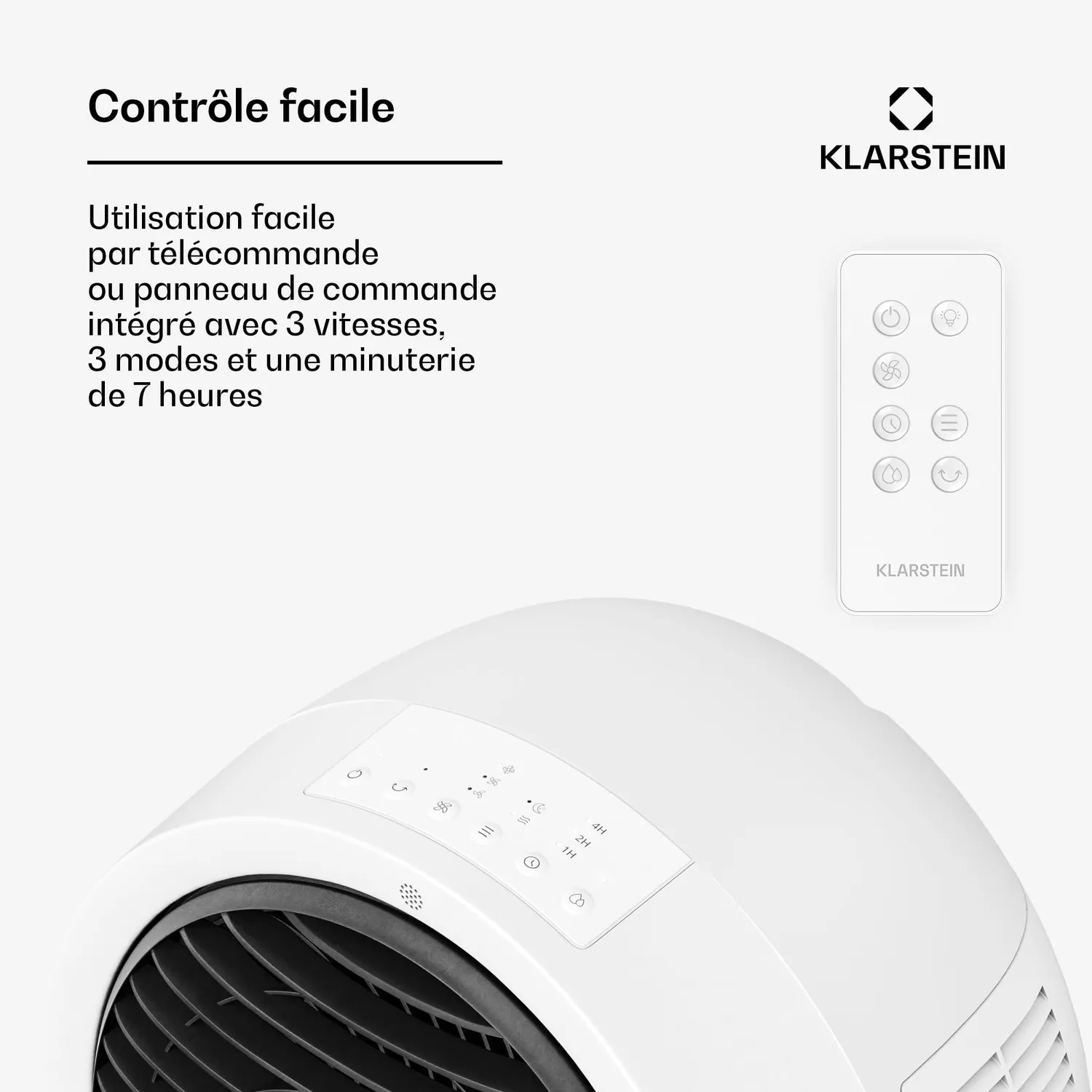 Klarstein Whirlwind rafraîchisseur 6 L blanc 30 m²