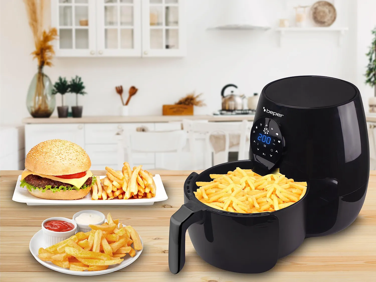 Beper P101FRI050 friteuse sans huile noire 5 L tactile