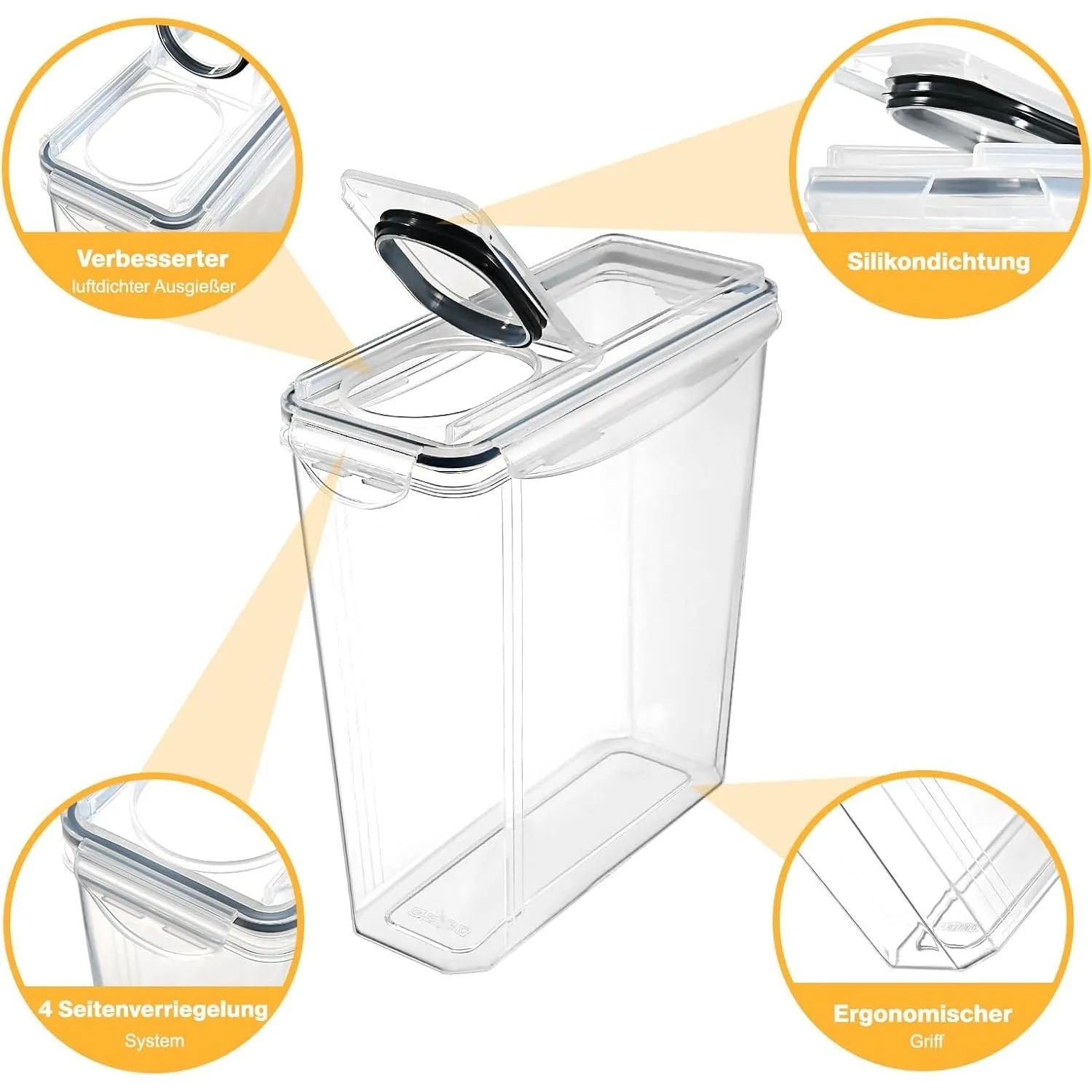 YASHE boîte rangement cuisine 3,7 L lot 2 sans BPA