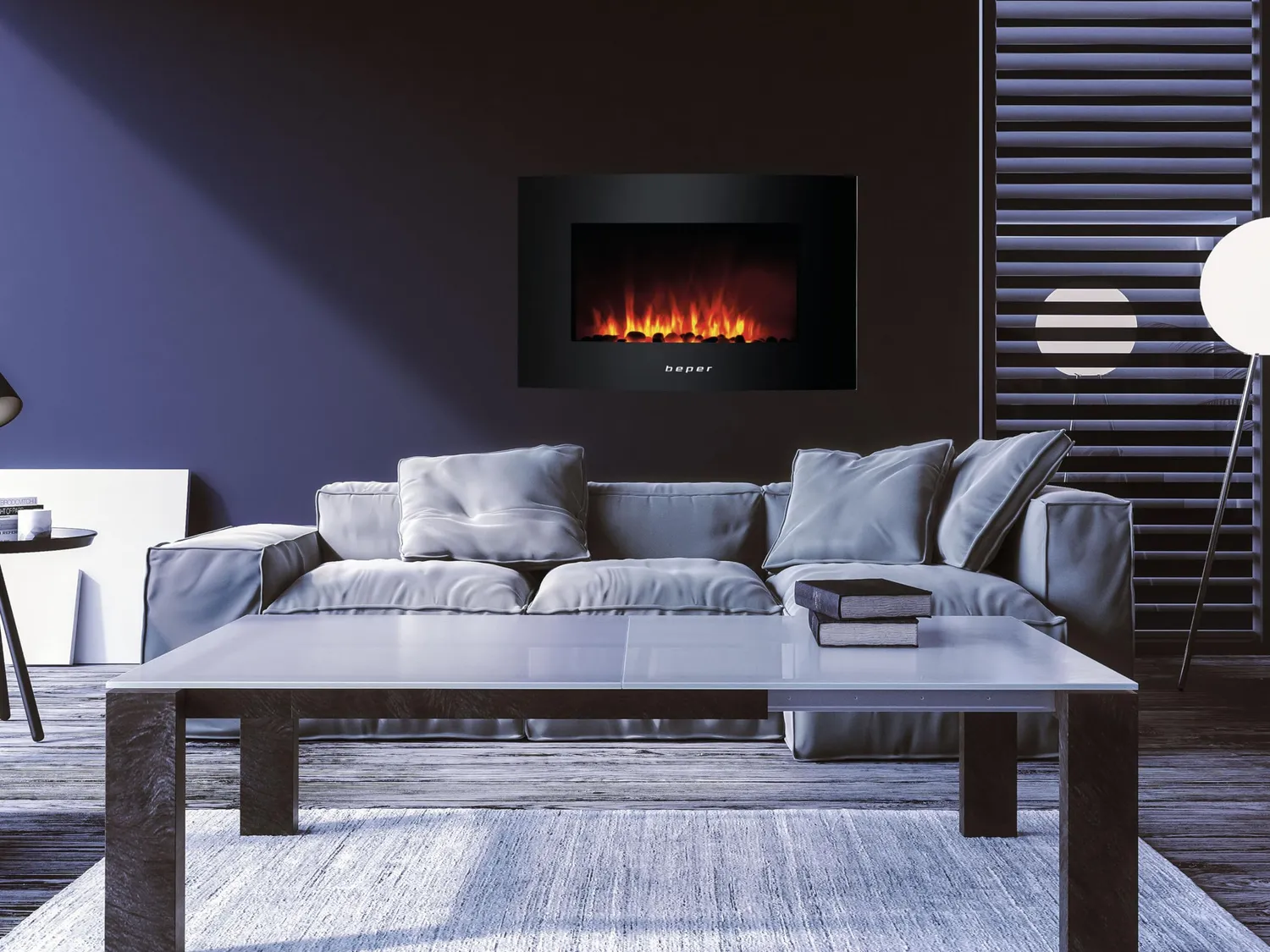Beper RI.503 cheminée électrique murale effet flamme