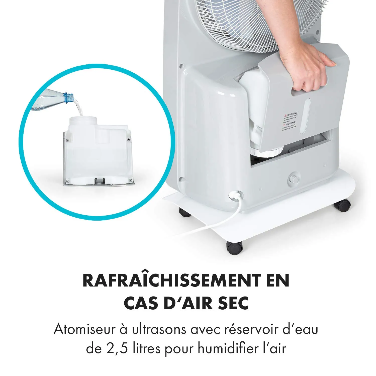 Klarstein Wildwater ventilateur humidificateur blanc