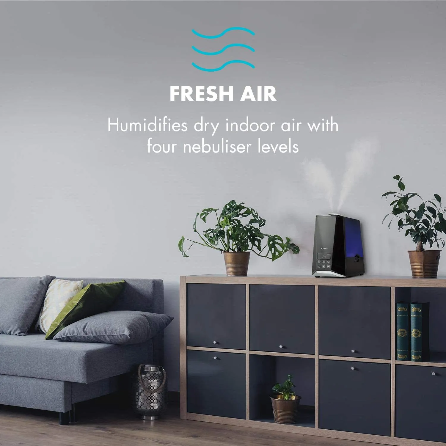 Klarstein VapoAir Onyx Humidificateur 5,5 L Noir Ioniseur