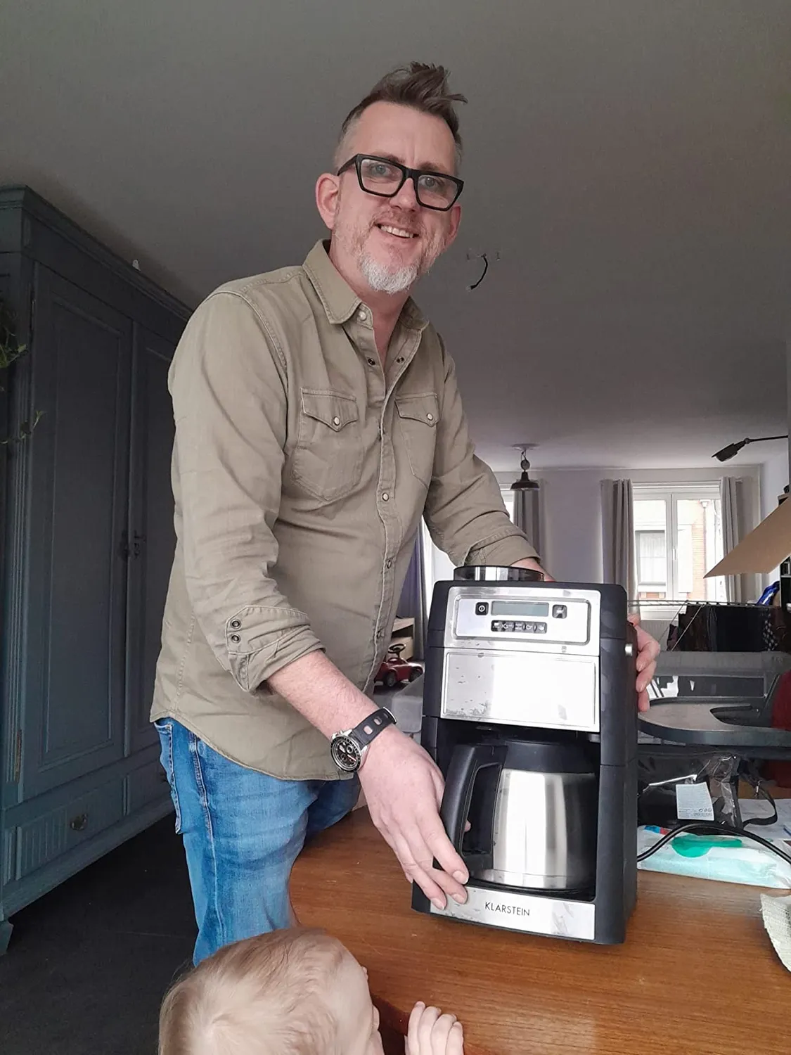 Klarstein machine à café grain 10 tasses 1,25 L
