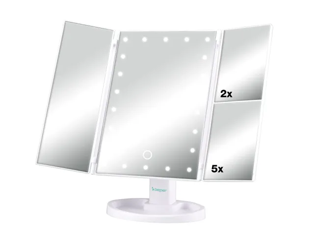 Beper P302VIS050 miroir maquillage LED 1x/2x/5x