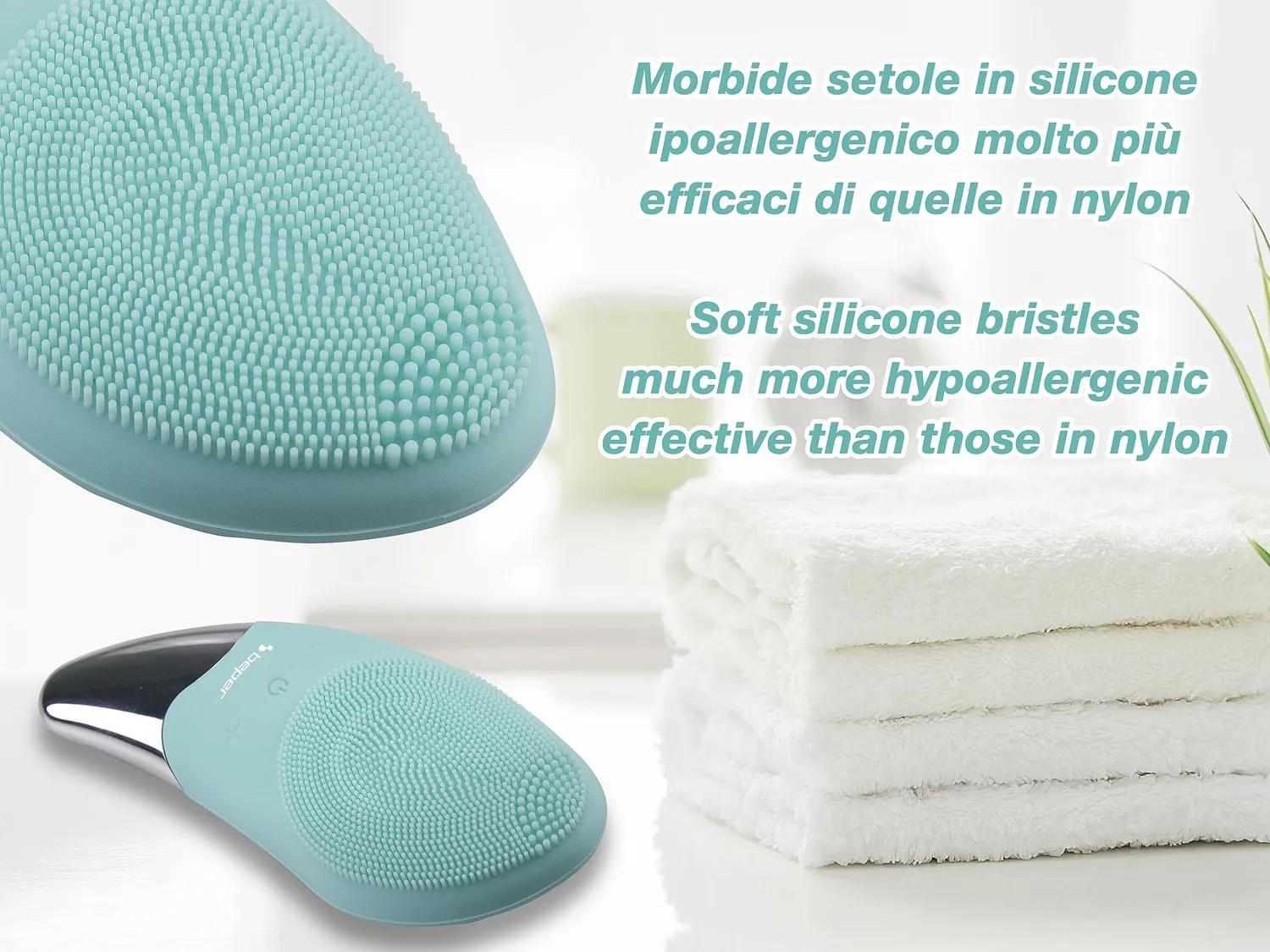 Beper P302VIS002 brosse visage sonique bleue USB