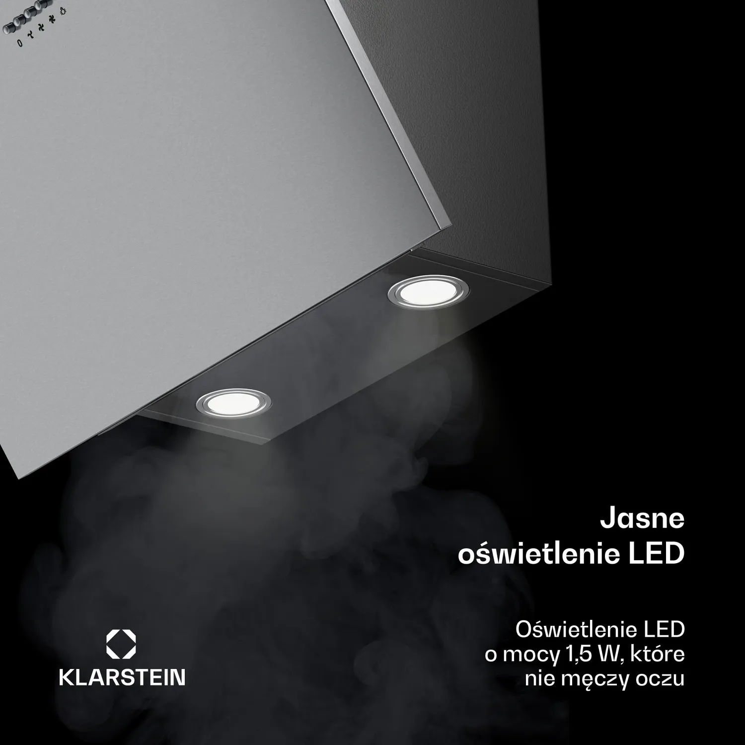 Klarstein Silver Lining 60 hotte murale 60 cm argent 600 m3/h