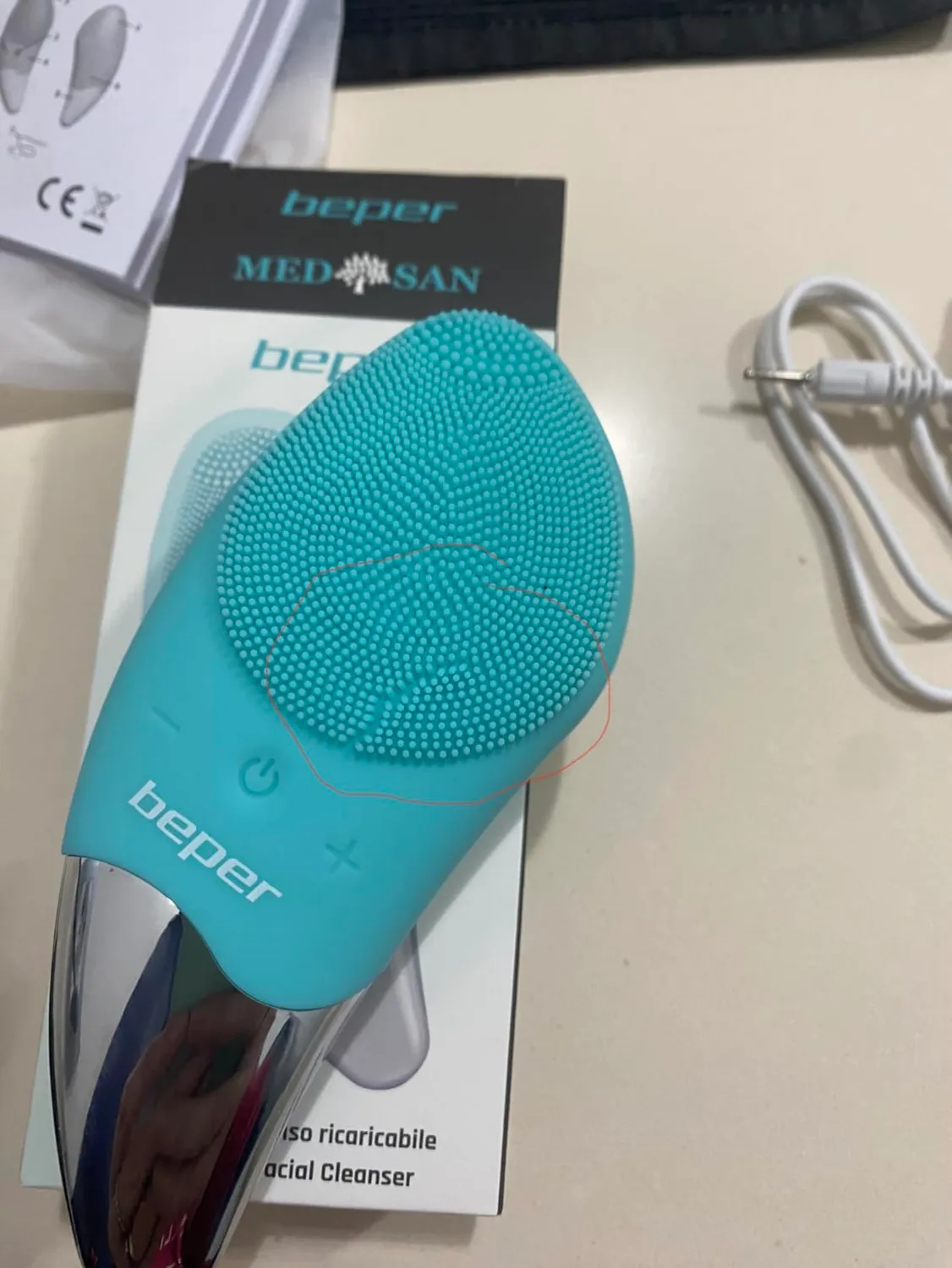 Beper P302VIS002 brosse visage sonique bleue USB