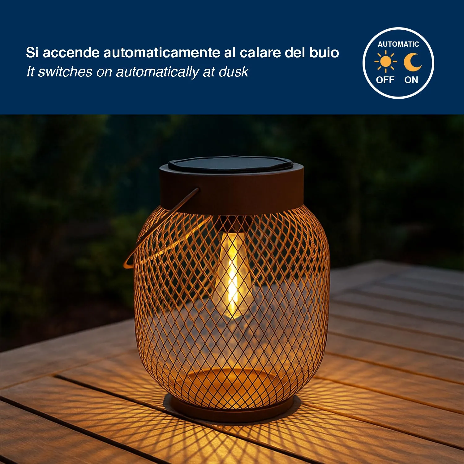 Beper Mira P207ILO302 lampe solaire extérieur corten