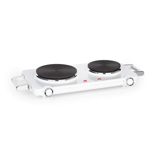 Klarstein Cookorama plaque de cuisson électrique double blanche