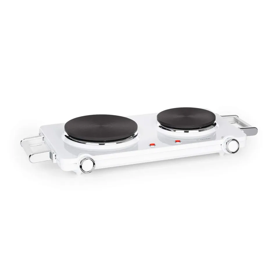 Klarstein Cookorama plaque de cuisson électrique double blanche