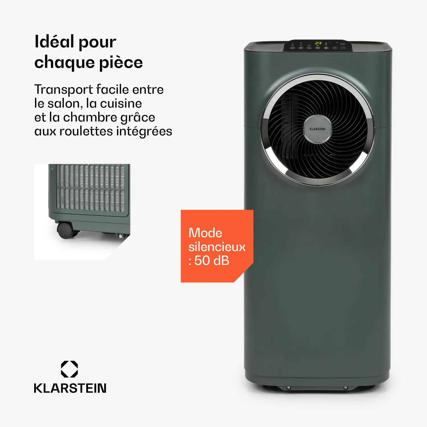 Klarstein Kraftwerk Smart climatiseur mobile 12000 BTU anthracite