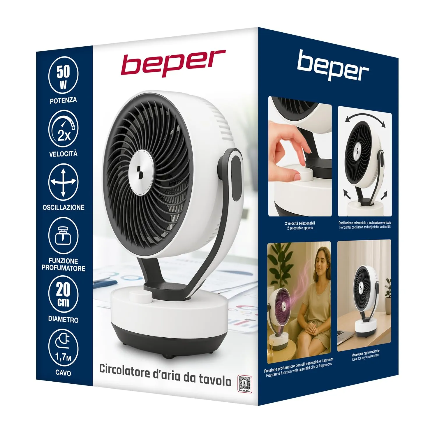 Beper P206VEN261 ventilateur de table diffuseur 50W