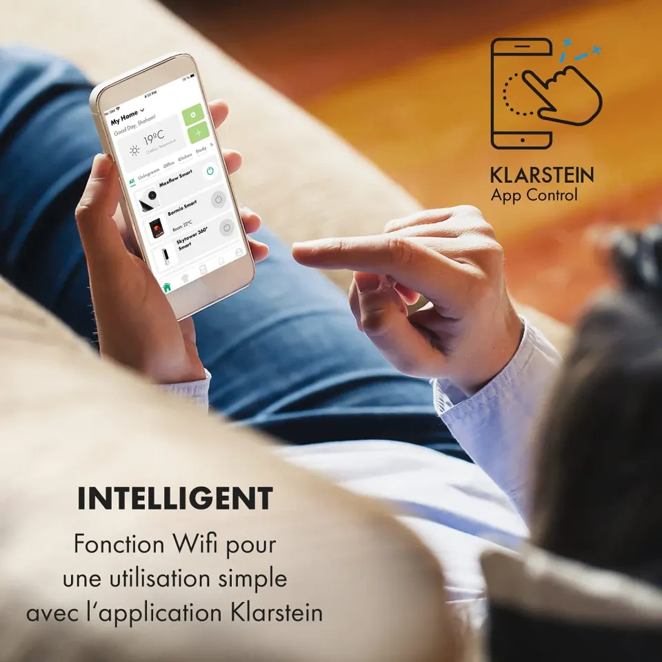 Klarstein Maxflow Smart rafraîchisseur d'air noir 5 L