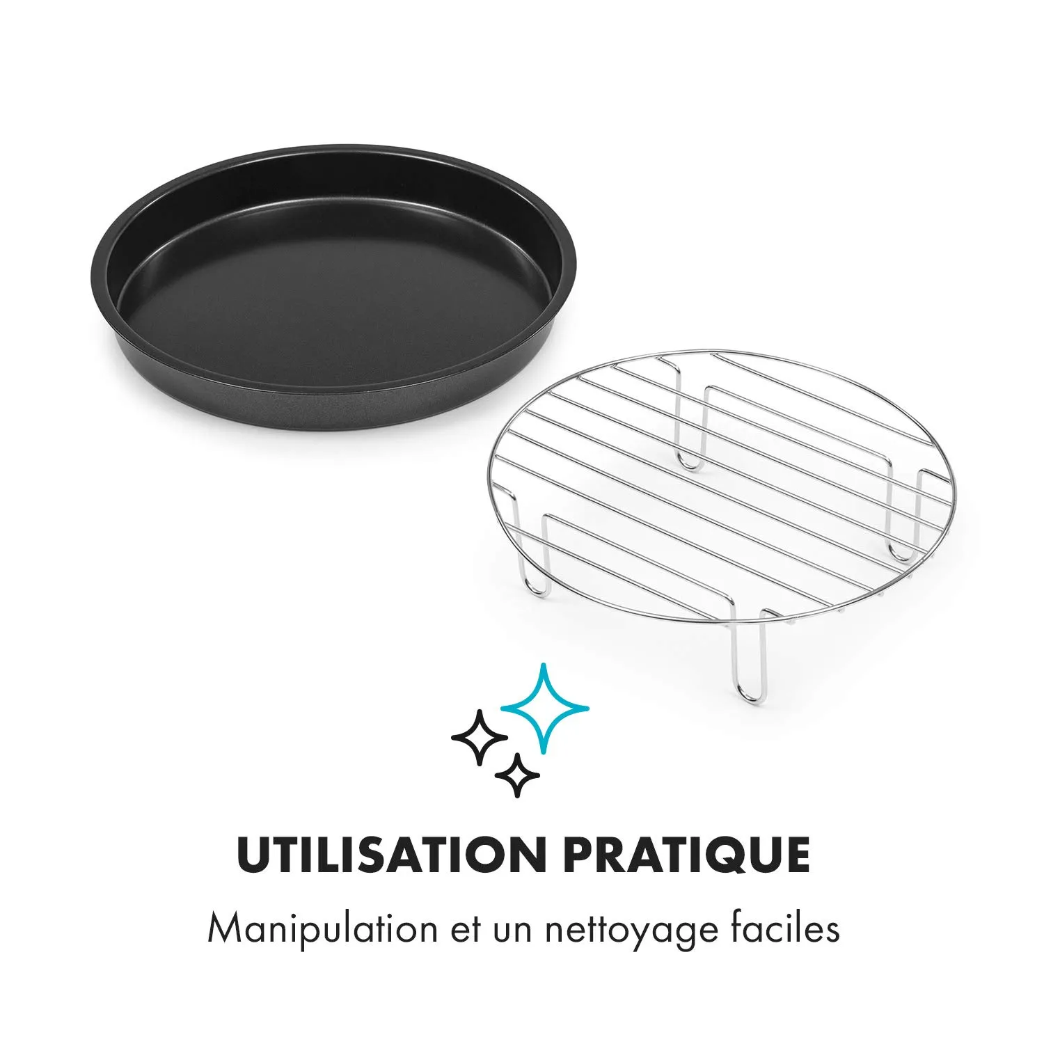 Klarstein AeroVital Cube Chef plaque pizza inox accessoire