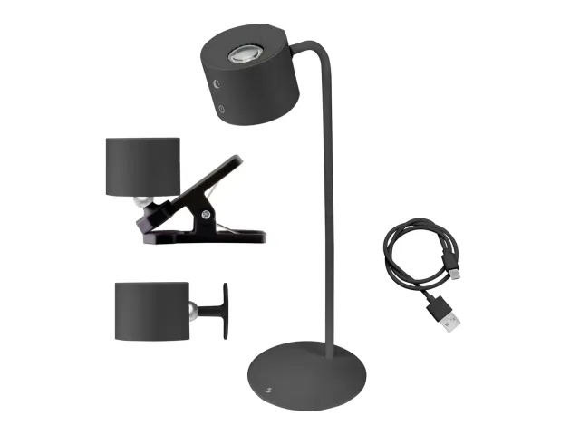 Beper Luminì P201UTP304 lampe tactile noire rechargeable