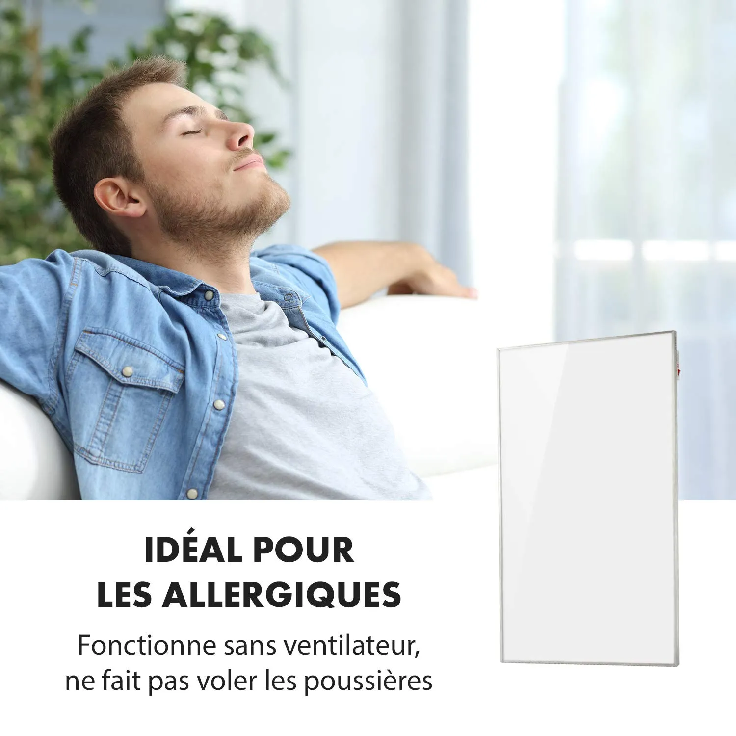 Klarstein Wonderwall Smart radiateur infrarouge blanc 600W