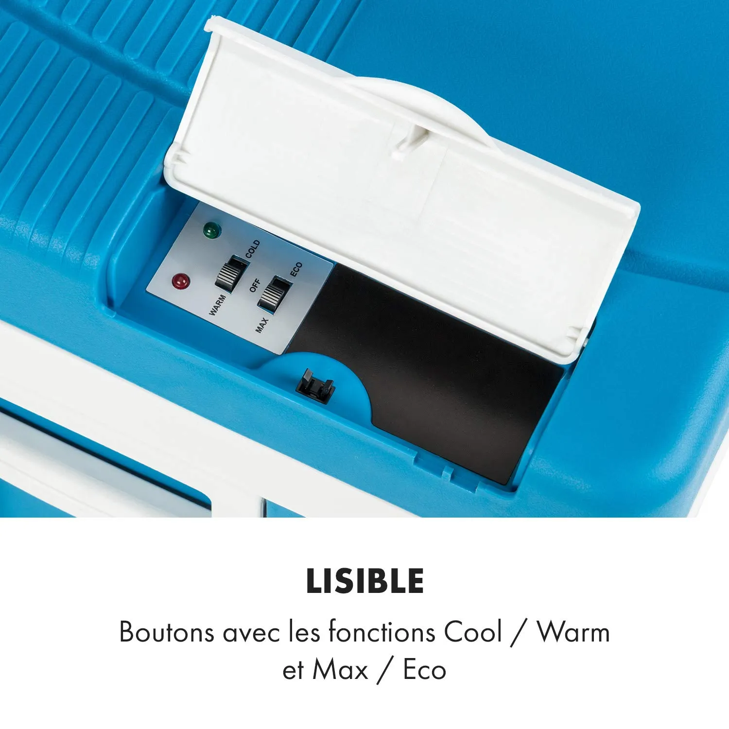 Klarstein BeerPacker glacière 50 L bleue 12V/230V roulettes