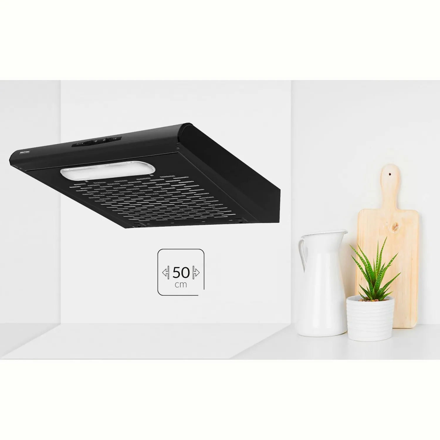 MPM 51-PX-72 hotte casquette 50 cm noire 175 m³/h