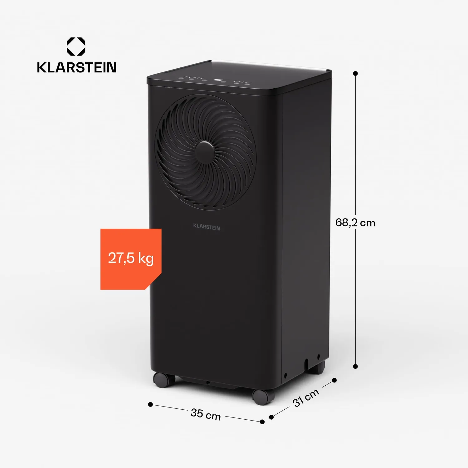 Klarstein Aero Ring Climatiseur Mobile Noir 31 m²