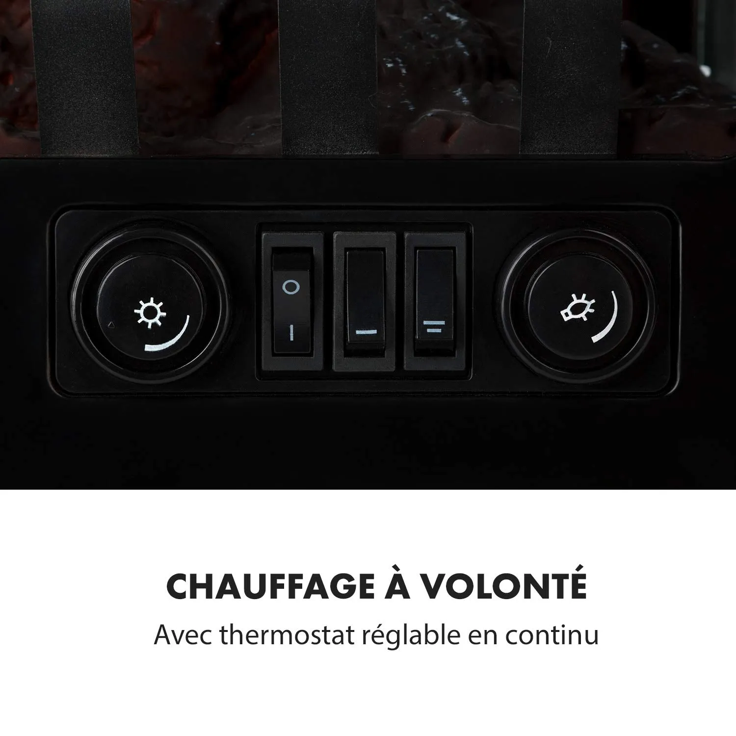 Klarstein Graz cheminée électrique noire 2000 W