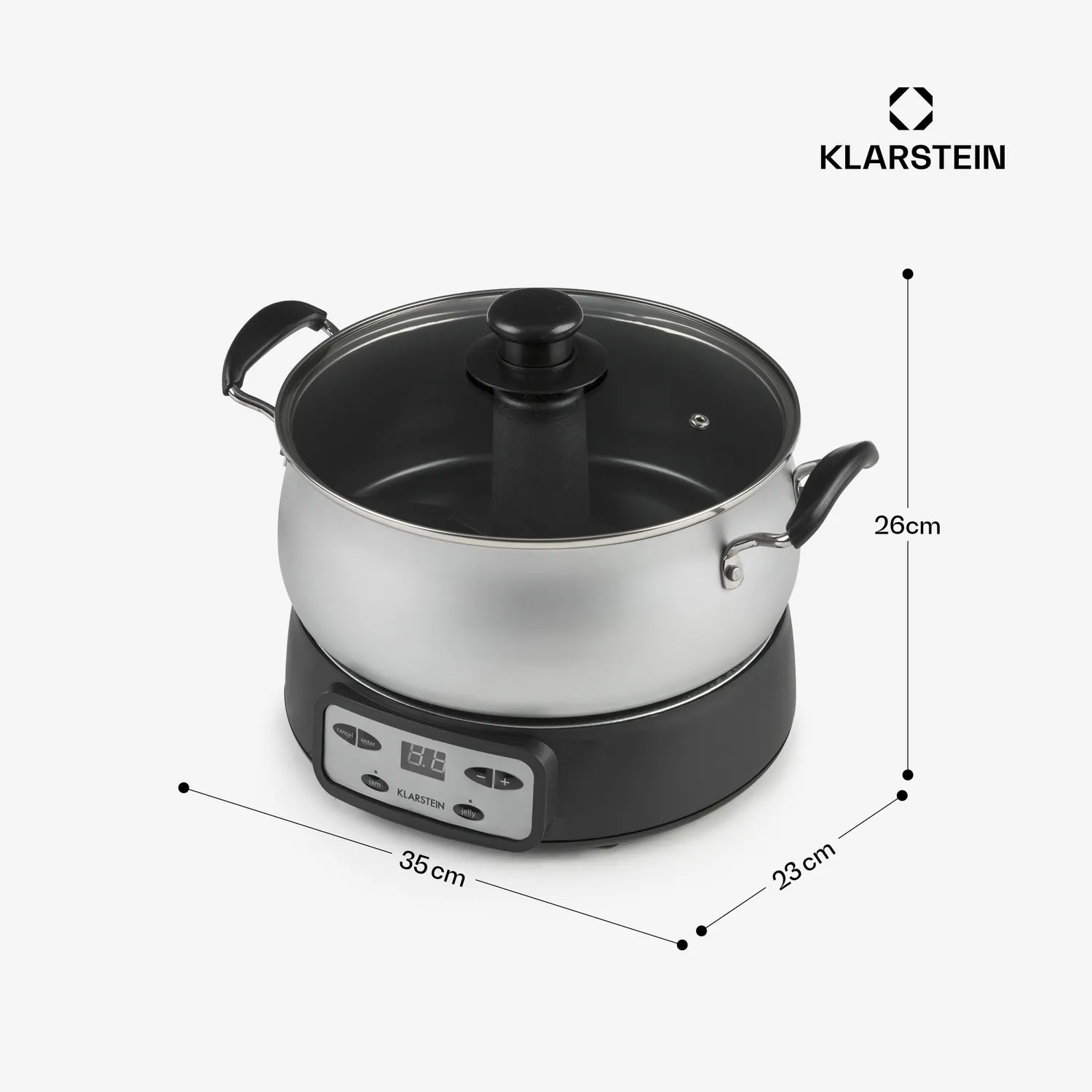 Klarstein Jam Session confiturier 3 L argent 1000 W
