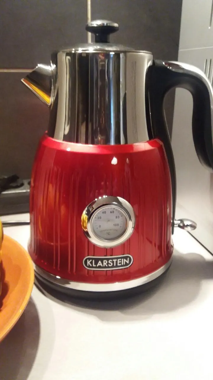 Klarstein Cancan bouilloire électrique 1,6 L rouge rétro