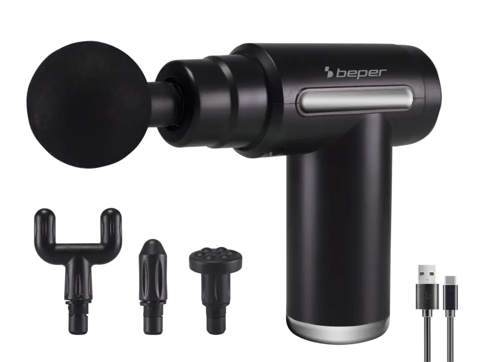 Beper P302MAS002 pistolet de massage noir 6 vitesses