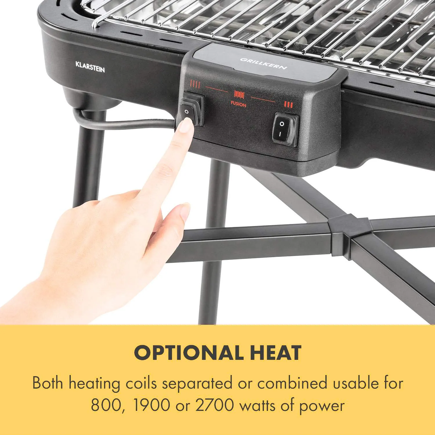 Klarstein Grillkern gril électrique de table anthracite 400°C