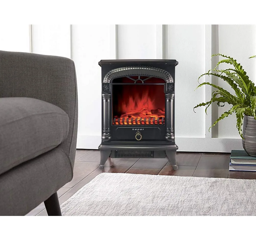 Beper RI.504 cheminée électrique noire 1750 W