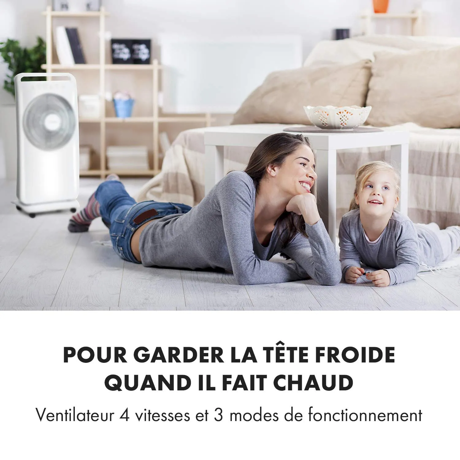 Klarstein Wildwater ventilateur humidificateur blanc