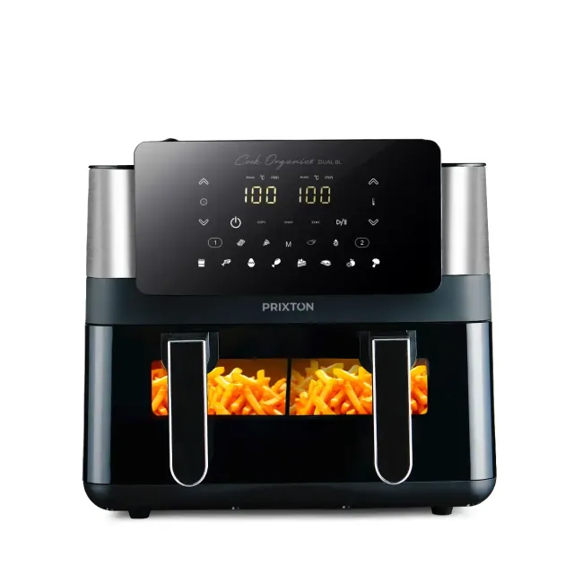 Prixton Cook Organics Dual friteuse sans huile 8 L